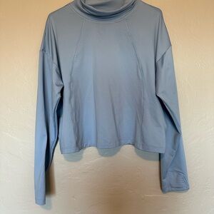 Athleta Blue Long Sleeve Crop Sweatshirt